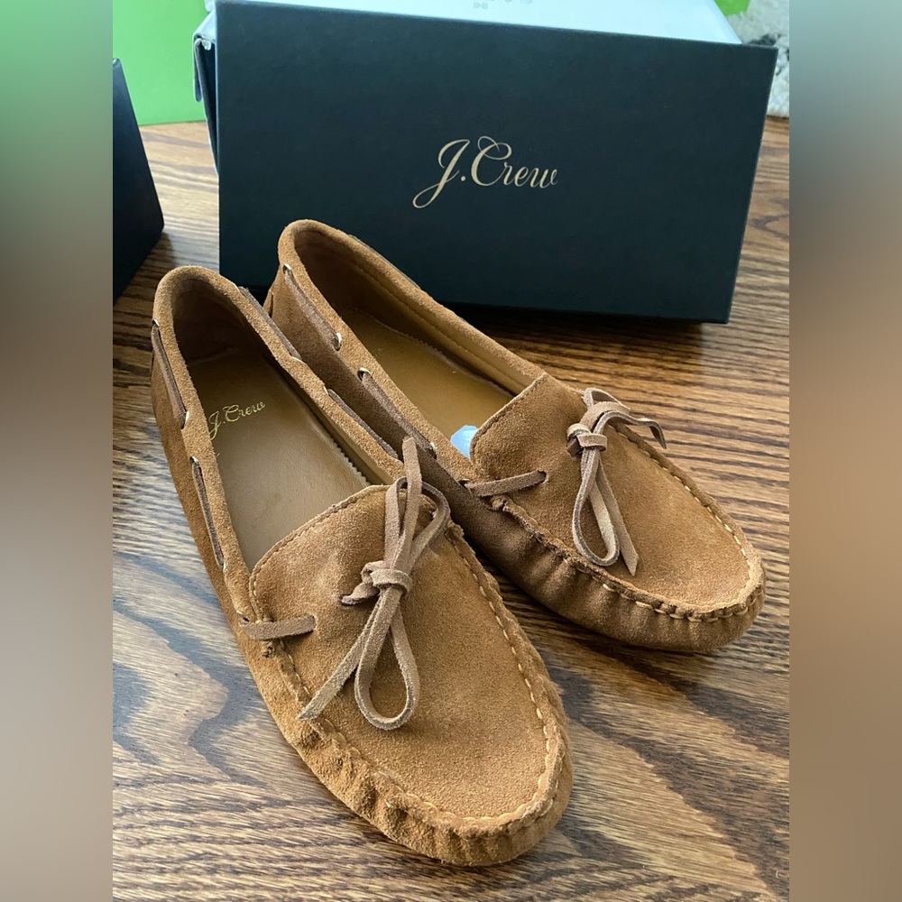 J Crew driving me loafers, never worn, great quality, size 8